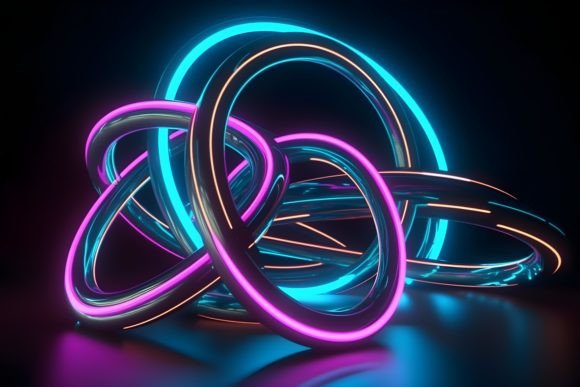 Download Colorful Neon Triangle Mosaic Background - Triangle Collection