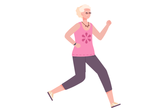 Download Jogging Senior Woman. Happy Active Femal - Woman Collection