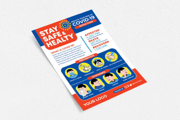 Download Stay Safe &amp; Health Flyer Print Templates - Health Collection