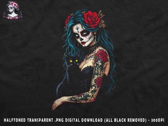 Download Gothic Sugar Skull Woman - Woman Collection