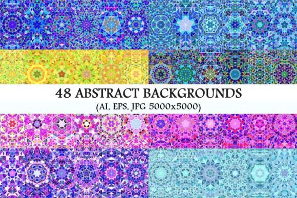 Download 48 Radial Triangle Mosaic Backgrounds - Triangle Collection