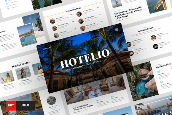 Download Hotelio - Hotel &amp; Restaurant Powerpoint - Restaurant Collection