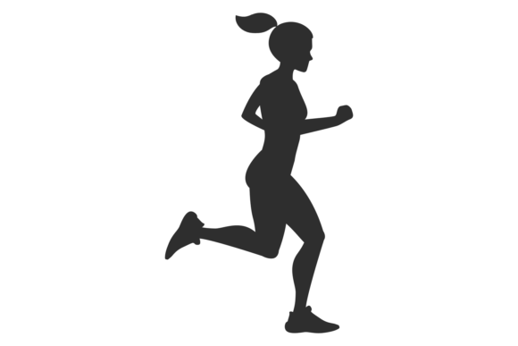 Download Jogging Woman Logo. Black Female Athlete - Woman Collection