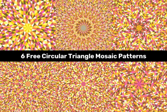 Download 6 Free Circular Triangle Mosaic Patterns - Triangle Collection