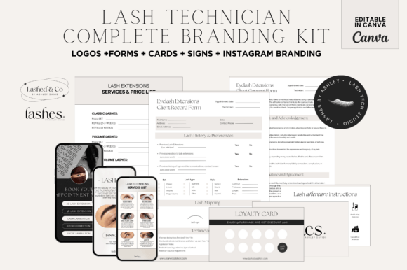Download Canva Lash Technician Branding Kit - Brand Collection