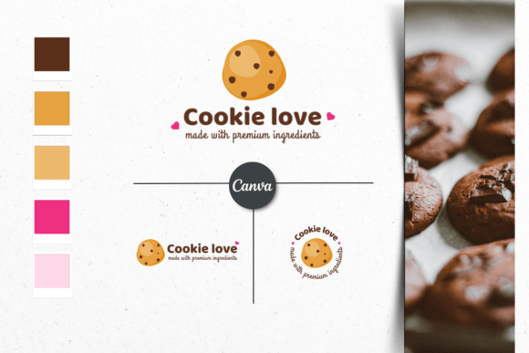 Download Cookie Shop Logo Branding CANVA - Brand Collection