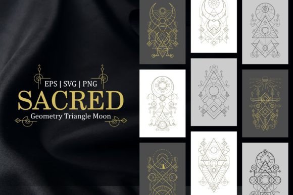 Download Sacred Geometry Triangle Moon - Triangle Collection